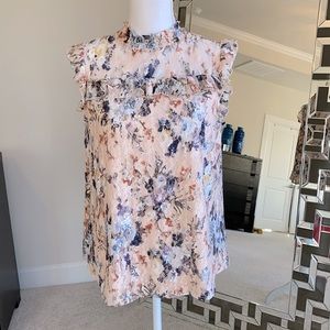 Floral print lace top. Size large.